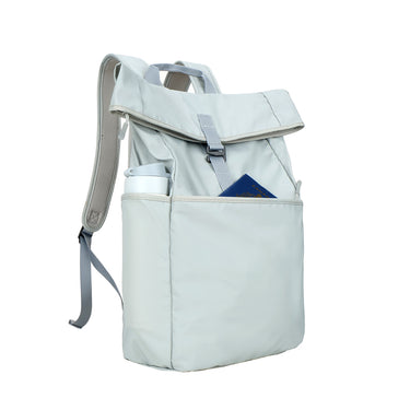 AGVA 14.1" Rollable Travel Laptop Backpack - Light Grey