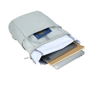AGVA 14.1" Rollable Travel Laptop Backpack - Light Grey