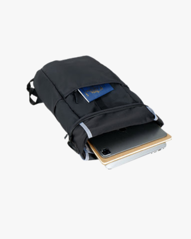 AGVA 14.1" Rollable Travel Laptop Backpack - Black