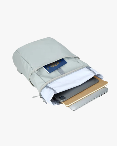 AGVA 14.1" Rollable Travel Laptop Backpack - Light Grey