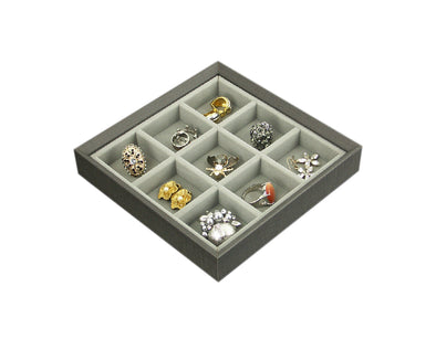 AGVA Jewellery Organiser - 9 Compartment Tray